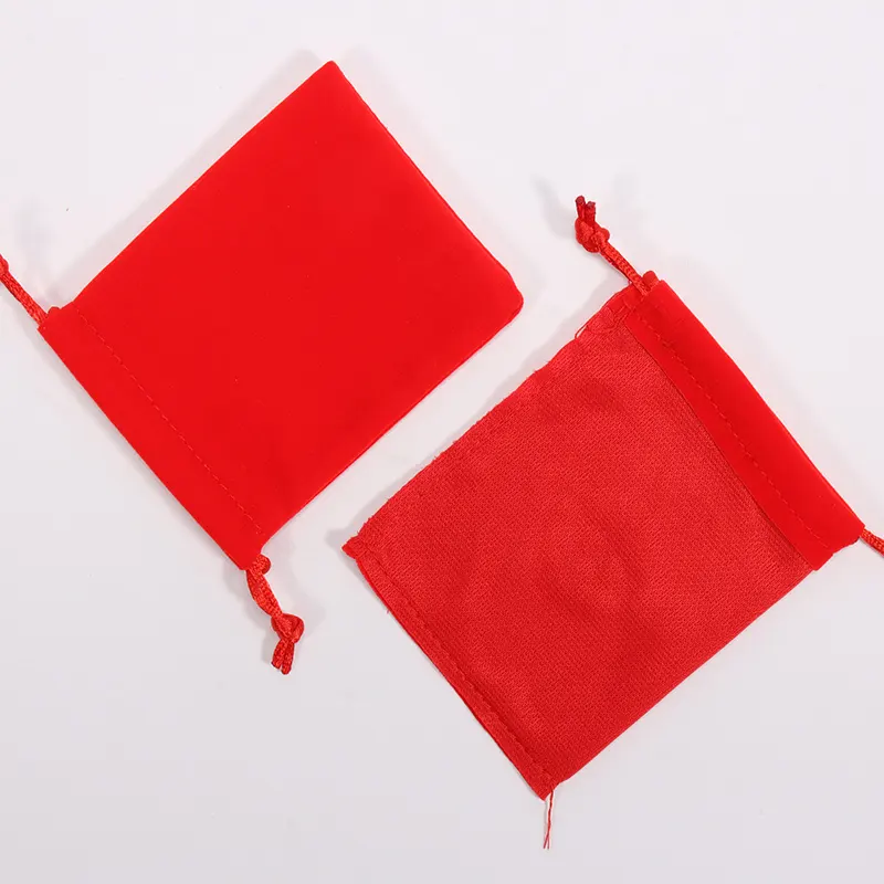 กระเป๋าใส่ขวดกำมะหยี่สีแดง,กระเป๋าใส่เครื่องประดับแบบหูรูดถุงกำมะหยี่ถุงเครื่องประดับสำหรับล้าง