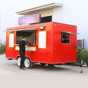 Vuông ăn uống xe sợi thủy tinh thực phẩm Xe tải cà phê Trailer bán hàng tự động điện ngoài trời giỏ hàng Hot Dog van cà phê Trailer - Product Image 5