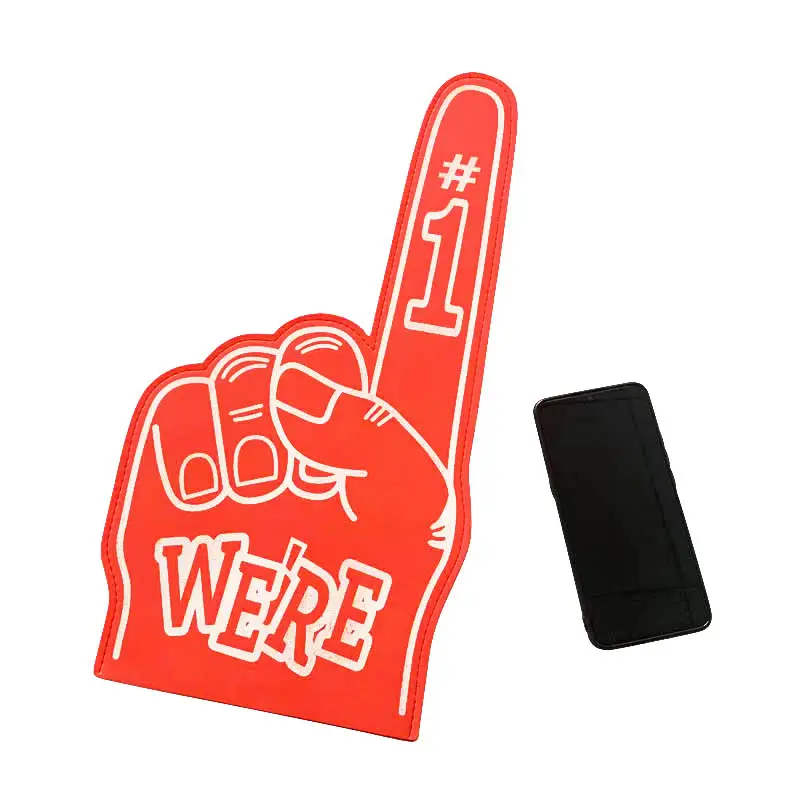 Custom Logo Printed Cheering Foam Fingers Professional Big EVA/Sponge Foam Cheering Foam Hand