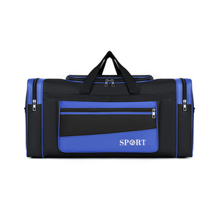 Oxford Cloth Waterproof Multifunctional Gym <b>Bag</b> Fashionable <b>Foldable</b> Handheld Travel Luggage Drawbar Zipper Crossbody Strap - Product Image 5
