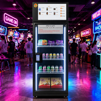 Distributeur automatique intelligent à vision IA, sans espèces, à porte unique, pour snacks et boissons réfrigérés, libre-service 24h/24 et 7j/7, écran tactile