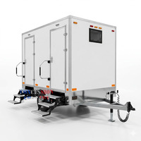 Remorque WC Mobile Préfabriquée et Portable pour Parcs, Campings et Espaces Publics aux États-Unis