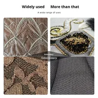 Fil à broder en polyester artificiel multicolore irisé or et argent 150D, haute ténacité, antibactérien