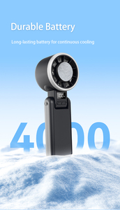 Ventilateur de réfrigération portable haute vitesse avec refroidissement par <span class=keywords><strong>glace</strong></span>, rechargeable USB 4000 mAh, pliable, avec mousqueton pour activités de plein air - Product Image 6