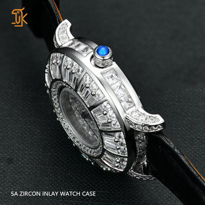 Relojes personalizados de diamante para mujer, relojes de lujo de acero inoxidable de 35mm con etiqueta privada, fabricante mecánico de zafiro de lujo - Product Image 5