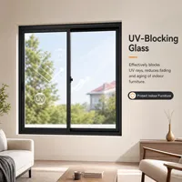 Ventana Corredera de Aluminio con Rotura de Puente Térmico, Doble Vidrio Templado Aislante, Eficiente Energéticamente para la Construcción de Viviendas Residenciales