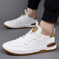 Chaussures de course sportives pour hommes, collection automne, grande taille, cuir véritable, semelle intermédiaire EVA, semelle extérieure en caoutchouc antidérapante, respirantes et souples