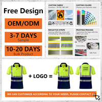 Polo de travail à séchage rapide, personnalisable avec logo, haute visibilité, pour le transport routier, l'exploitation minière, la construction, le charbon, le pétrole, le gaz, vêtements de travail, chemise de sécurité réfléchissante