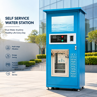 Máquina Expendedora de Agua RO Comercial, Estación de Recarga Inteligente de Autoservicio con Gabinete de Acero Inoxidable, Sistema de Pago Múltiple