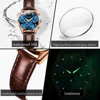 Montre-bracelet élégante en quartz OEM 5523, montre de luxe en cuir véritable, étanche, affichage de la date, montres originales pour femmes