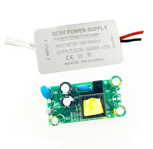 AC-dc biến áp Chứng nhận CE 5 Wát Mini loại bên ngoài 5V 1A điện áp không đổi mô-đun cung cấp điện với nhựa nhà ở 07