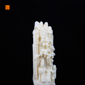 Statua di Buddha Guanyin Personalizzata in Resina Bianco Avorio Lucido, Dea della Misericordia per Decorazione Casa - Product Image 6