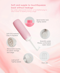 Bidé de viaje de mano de 650ml, botella de Material ABS + EVA, ducha portátil plegable al revés, cuidado posparto - Product Image 4