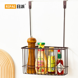 ตะกร้าแขวนเก็บของแบบตาข่าย สีกาแฟ สำหรับตู้ครัว จัดระเบียบขวดเครื่องเทศ ไม่ต้องเจาะ - Product Image 2