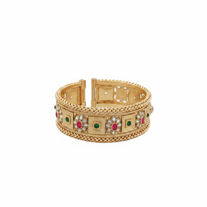 Openable <b>Bangles</b> <b>Set</b> <b>Gold</b> Plated Pota Stone Fine Jewelry Collection - Product Image 2