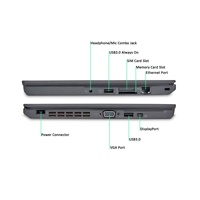 Ordinateur portable 12,5 pouces, processeur Core I5, système d'exploitation Win10, graphismes intégrés, fin et léger, pour usage professionnel et bureautique