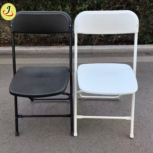 Chaises pliantes en plastique blanc légères et durables pour événements en plein air, location de meubles, pas chères, pour mariage, fête - Product Image 2