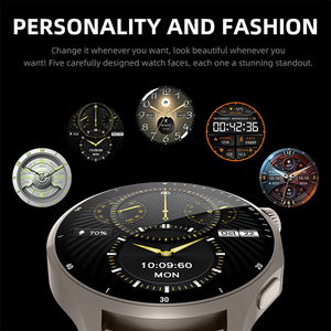 Montre connectée NFC avec contrôle de la musique, lampe torche, HW18 <span class=keywords><strong>Pro</strong></span>+, montre connectée ronde de sport de plein air tendance avec moniteur de fréquence cardiaque - Product Image 6