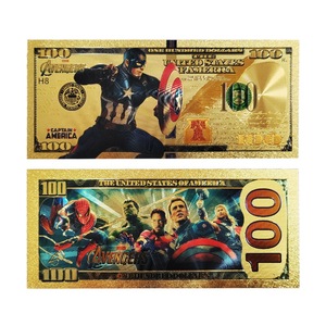 Billete Conmemorativo de los Héroes de <span class=keywords><strong>Marvel</strong></span>, los Vengadores, Iron Man, Deadpool, Papel de Oro, Grabado a Doble Cara, Novedades - Product Image 4