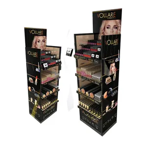 Kotak Salon Kecantikan Merchandise Komersil Make Up Stand Gondola Showcase Dekorasi Display Toko Kosmetik