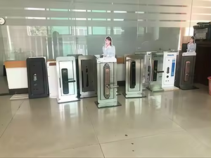 משטח מקצועי מותאם אישית במפעל אקריליק מנעול דלת חכם מעמד תצוגת מתלה אחסון מנעול דלת אקרילי - Product Image 3