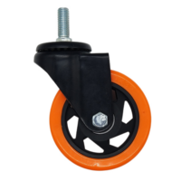 Roulettes de chariot industriel flexibles en PVC PP PU TPR, roues de 5 pouces, avec joint, nouvelle collection