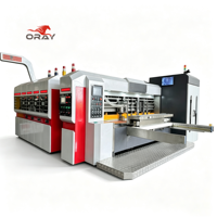 Machine d'impression et de découpe flexographique automatique 4 couleurs 1224 pour carton ondulé avec alimentateur de bord avant servo