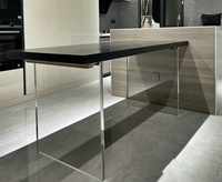 Feuille acrylique PMMA transparente, 20 pièces, boîte à plis, pieds de table, en plexiglas
