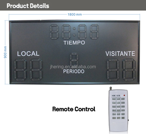 Jhering ngoài trời <span class=keywords><strong>7</strong></span> phân đoạn Màu Đỏ dẫn bóng chuyền bảng điểm đa thể thao Bảng điểm cho trò chơi thể thao và phòng tập thể dục - Product Image 3