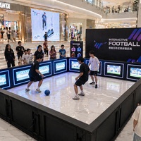 Mur de jeu de football interactif LED avec capteur intelligent pour l'entraînement de football en salle, idéal pour les centres commerciaux, les parcs d'attractions et l'entraînement des jeunes