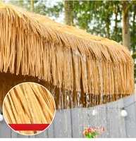 Parasol avec surface inclinable Paille de simulation de jardin multifonctionnelle, parapluies jupe Tropical hawaïen couleur naturelle ronde/