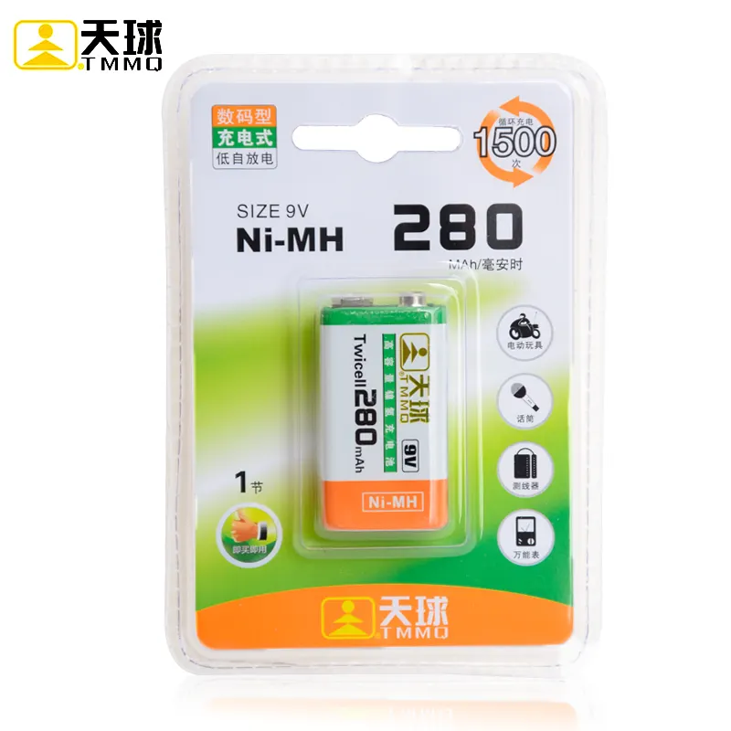 High quality rechargeable Lithium-ion battery 9v lithium battery non rechargeable 600mah cr9v dry cell battery