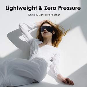 Zero Pressure Sleep <strong>Mask</strong> Lightweight Breathable Block-out <strong>Eye</strong> <strong>Mask</strong> for Sleeping with Ear Hanging Elastic Strap for <strong>Men</strong> Women - Product Image 5