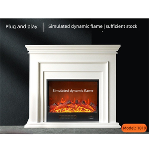 Cheminée Électronique Décorative Intégrée pour Hôtels et Villas, Ensemble Complet de <span class=keywords><strong>Chauffage</strong></span>, Effet de Flamme Simulé pour Intérieur, Modèle Transfrontalier - Product Image 1