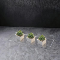 Présentoir en acrylique détachable à faible MOQ, support en U empilable, étagère décorative transparente de qualité supérieure pour la maison, le bureau et le marché