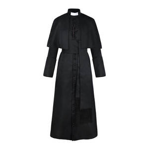 Robe de prêtre vintage médiévale, costume d'Halloween pour homme, cape de pape, pasteur, cape, costume de cosplay, robe de moine de la Renaissance, polyester - Product Image 5