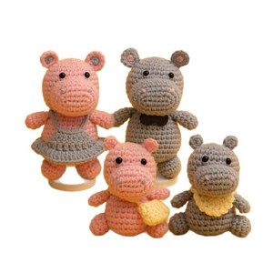 Kit <span class=keywords><strong>de</strong></span> Ganchillo para Principiantes, Kit <span class=keywords><strong>de</strong></span> Ganchillo <span class=keywords><strong>de</strong></span> Familia <span class=keywords><strong>de</strong></span> Hipopótamos, Juego <span class=keywords><strong>de</strong></span> Manualidades con Manual en Inglés, Hilo <span class=keywords><strong>de</strong></span> Ganchillo, Kit <span class=keywords><strong>de</strong></span> Tejido para Regalos - Product Image 5
