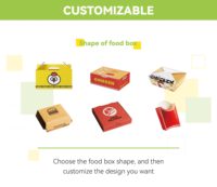 Caja de papel impresa personalizada para pollo frito, embalaje de comida rápida, caja de pastel ecológica, caja de papel de grado alimenticio, caja de embalaje de alimentos