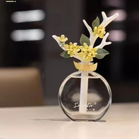 Logo personnalisé 500ml 250ml 100ml Diffuseur de parfum de maison rond et plat Diffuseur de parfum de maison Bouteille en verre vide
