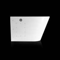 WC monobloc en acier inoxydable avec bidet, finition blanche thermolaquée, pour les toilettes des hôpitaux et des établissements de santé