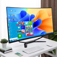 Computadora Todo en Uno de 23.8 y 27 Pulgadas, Monobloque Curva sin Bordes, Profesional para Juegos, LCD, para Oficina, Hogar, Educación