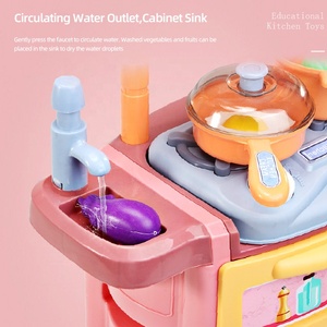 Juego educativo personalizado pequeño Mini juguete de cocina simulación del hogar Cocina y <span class=keywords><strong>lavado</strong></span> Mini mesa de comedor simulación juego de juguete de cocina - Product Image 4