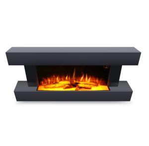 Accepter la personnalisation cheminée murale intérieure électrique led suspendue avec jeu de bûches/décoration de petits cailloux - Product Image 3