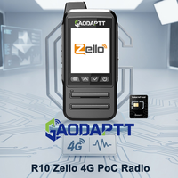 Radio PoC 4G GaodaPTT Jangkauan Global Tahan Air IP67 Walkie Talkie Interkom Genggam Android Radio Dua Arah dengan Kartu SIM