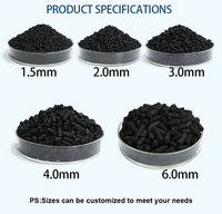 Karbon Aktif Pelet 4mm untuk Pengolahan Air Limbah dan Gas, Harga Kompetitif Per Kg, Penggunaan Aditif Minyak Bumi, Kemurnian Tinggi