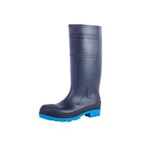 Botas de seguridad de plástico para hombre, zapatos con suela azul, color negro, venta al por mayor - Product Image 1