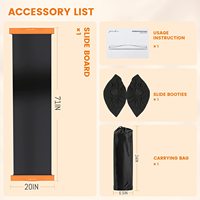 Tapis de glisse d'exercice portable avec logo personnalisé pour usage intérieur - Tapis de glisse pour salle de sport à domicile