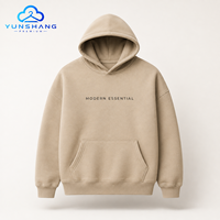Sweat à capuche oversize 100 % coton avec fermeture éclair, poche kangourou, molleton bouclette épais 420 g/m², coupe carrée, quart de zip, unisexe