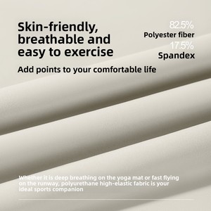 ชุดโยคะสองชิ้นสำหรับผู้หญิง แบบเนื้อผ้ายืดหยุ่นสูง ให้ความรู้สึกเหมือนไม่ได้ใส่ - เอวสูง กระชับหน้าท้อง เหมาะสำหรับโยคะ วิ่ง ฟิตเนส ขายส่ง - Product Image 4