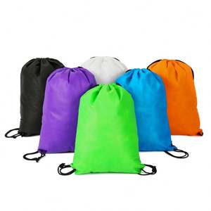 Wholesale High Quality Colorful Eco-Friendly <b>Drawstring</b> Backpack Bag With Custom Printed Logo - Product Image 5